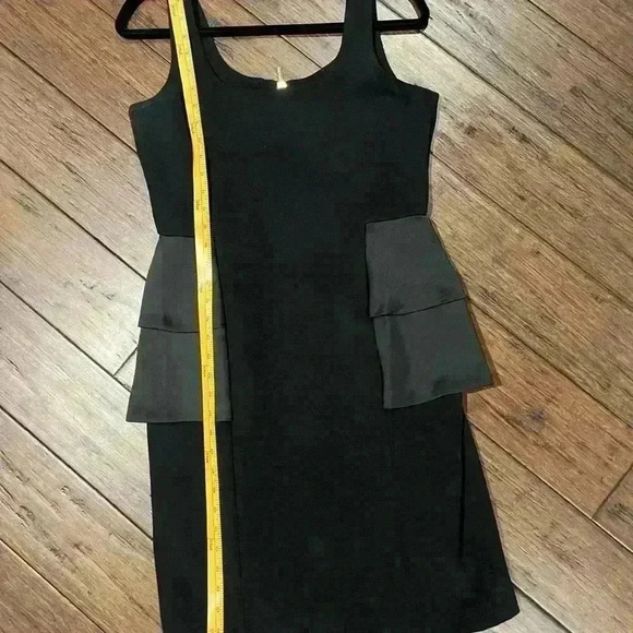 Michael Kors black peplum dress size 4 Medium - Picture 6 of 9